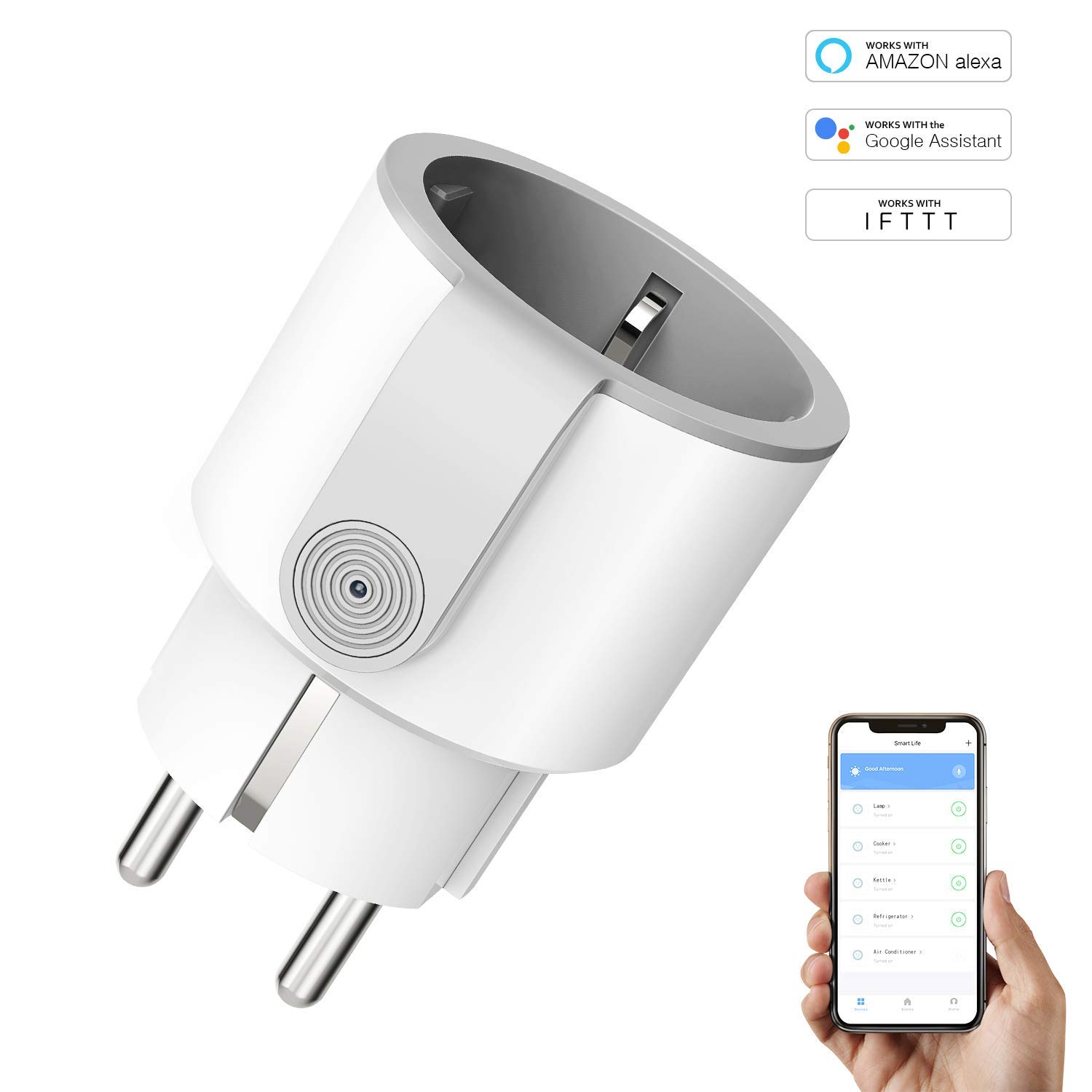 ALLOYSEED – Smart Steckdose mit Verbrauchsanzeige Timer kompatibel