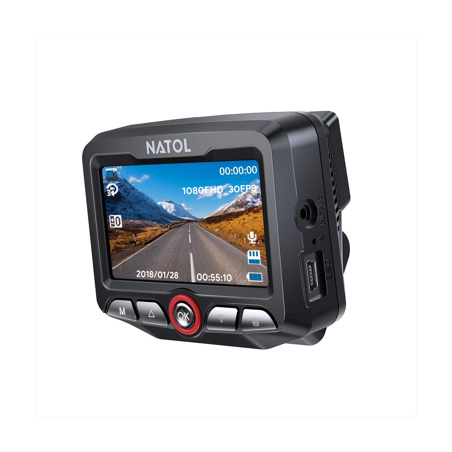 NATOL Dashcam 1080P Full HD mit Klare Nachtsicht